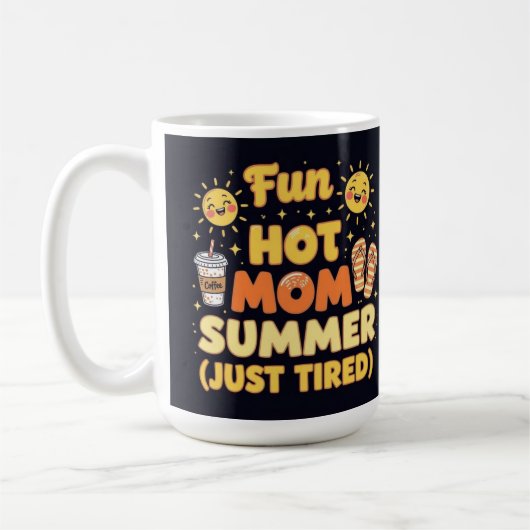おしゃれなホットママの夏の雰囲気 コーヒーマグカップ (左)