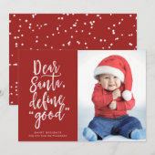 おしゃれなホリデーカード「よい子の定義」 シーズンカード (正面/裏面)