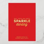 おしゃれなホリデーカード　煌びやかな愛らしいあなたへ 箔シーズンカード (正面)