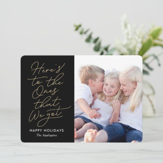 おしゃれなホリデーカード 編集可能な色 シーズンカード (スタンド正面)