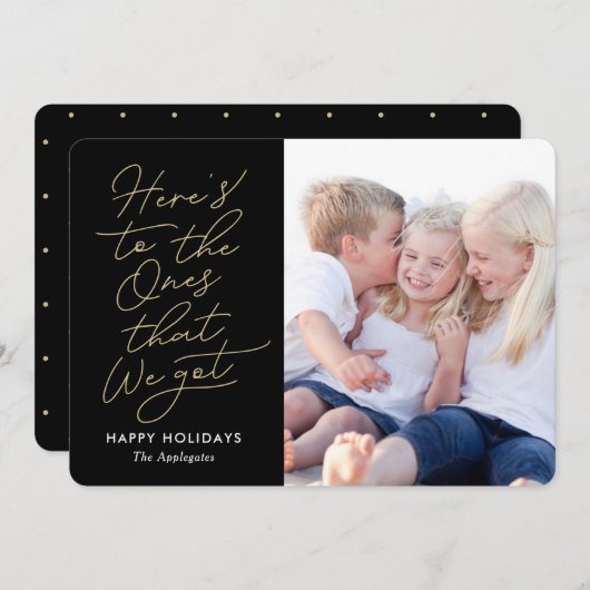 おしゃれなホリデーカード 編集可能な色 シーズンカード (正面/裏面)