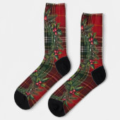 おしゃれなホリデーシーズンのクリスマス ソックス (左)