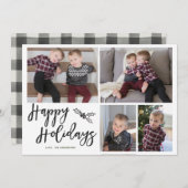 おしゃれなホリデーシーズンの写真カード シーズンカード (正面/裏面)