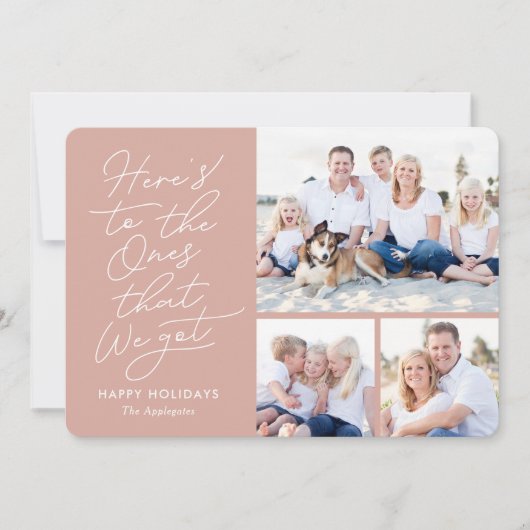 おしゃれなホリデー カード 編集可能な色のデザイン (正面)