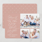 おしゃれなホリデー カード 編集可能な色のデザイン (正面/裏面)