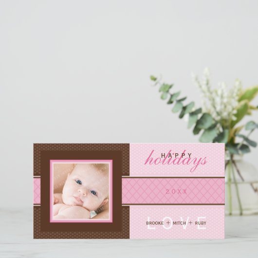 おしゃれなホリデー フォトカード :: スウィートネス 4 シーズンカード (スタンド正面)