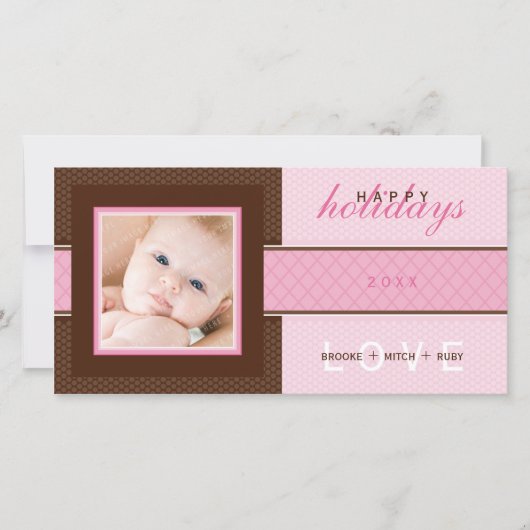 おしゃれなホリデー フォトカード :: スウィートネス 4 シーズンカード (正面)