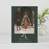 おしゃれなホリデー モダン フォト クリスマス ホリデー カード (スタンド正面)