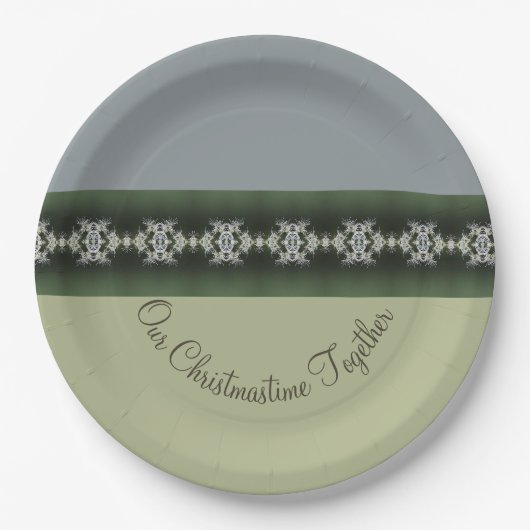 おしゃれなホリデー（休日の）テーマ ペーパープレート (正面)
