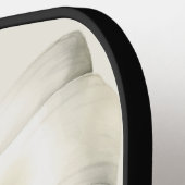 おしゃれなホワイトの蝶ネクタイ 名前のイニシャル入り ピックルボールラケット (左詳細)