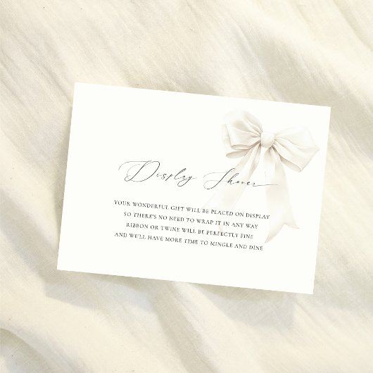 おしゃれなホワイトボウディスプレーシャワー ブライダルシャワー エンクロージャーカード