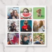 おしゃれなホワイト9枚写真スクエアタグ フェイバータグ (正面)
