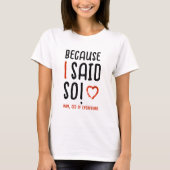 おしゃれなボス母の言葉 ユーモアタイポグラフィ Tシャツ (正面)