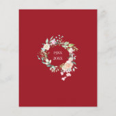 おしゃれなボタニカルサプライズパーティー 40周年 誕生日招待状 (裏面)