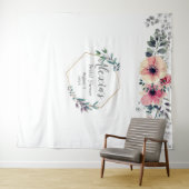 おしゃれなボタニカル ブライダルシャワー タペストリー (インサイチュ(横))