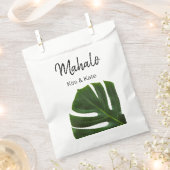 おしゃれなボタニカル マハロ トロピカル フィロデンドロン ルアウ フェイバーバッグ (クリップ留めされた状態)