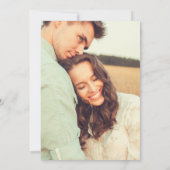 おしゃれなボヘミアンコーリックスクリプト写真オーバーレイウェディング 招待状 (裏面)