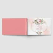 おしゃれなボヘミアンピンクの花の結婚式前祝賀会ゲストブック ゲストブック (全面)