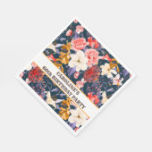 おしゃれなボヘミアンフラワーパーティー スタンダードランチョンナプキン (角)