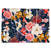 おしゃれなボヘミアンフラワーパーティー ラージペーパーバッグ (裏面)