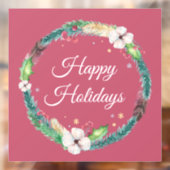 おしゃれなボヘミアンホリデーリース ウィンドウサイン (シート2)