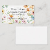 おしゃれなボヘミア オレンジ ピンク 水彩の野生の花 エンクロージャーカード (正面/裏面)