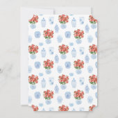 おしゃれなポインセチアのホリデーパーティー ウェディングアニバーサリー 招待状 (裏面)