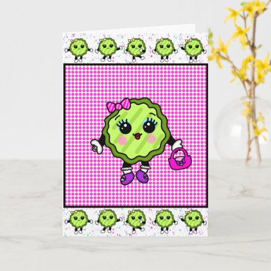 おしゃれなポジティブピクル | 面白ピクルコレクション カード (黄色い花)