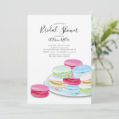 おしゃれなマカロン ブライダルシャワー 招待状 (スタンド正面)