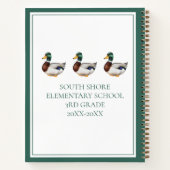 おしゃれなマガモのカスタムノート ノートブック (裏面)