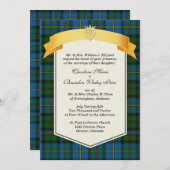 おしゃれなマクリー・タータン・チェックのオーダーメイド結婚式 招待状 (正面/裏面)