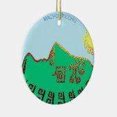 おしゃれなマチュピチュの絵 セラミックオーナメント (右)