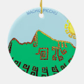 おしゃれなマチュピチュの絵 セラミックオーナメント (裏面)