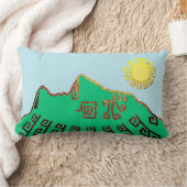 おしゃれなマチュピチュ山の絵 ランバークッション (ブランケット)