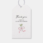 おしゃれなマティーニの手描きウェディングシャワー ギフトタグ (正面)