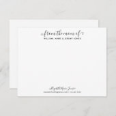 おしゃれなママ ファミリー エレガント スクリプト ノートカード (正面/裏面)