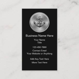 おしゃれなマリンアンカーテーマのビジネスカード 名刺