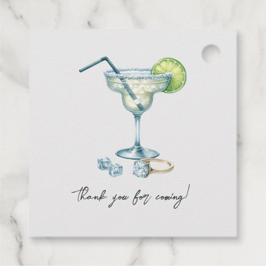 おしゃれなマルグリータとマリッジ ブライダルシャワー フェイバータグ (裏面)