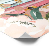 おしゃれなミス・トゥ・ミセス ブライダルシャワー ウェルカムサイン ポスター (角)