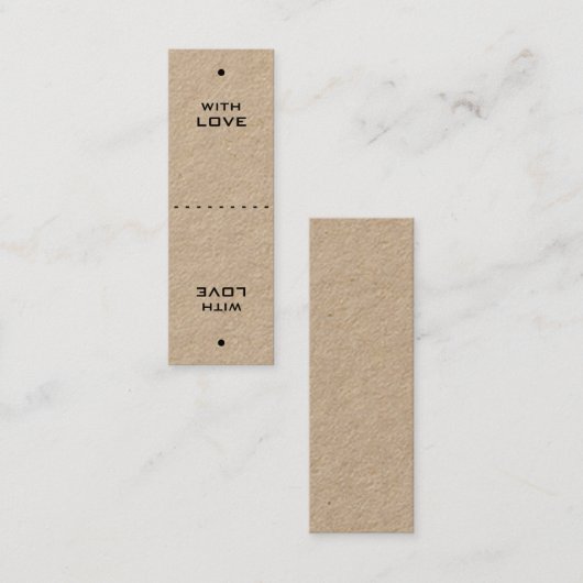 おしゃれなミニギフタグ 2個セット スキニー名刺 (正面/裏面)