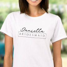 おしゃれなミニマリストのための花嫁お披露目パーティーTシャツ