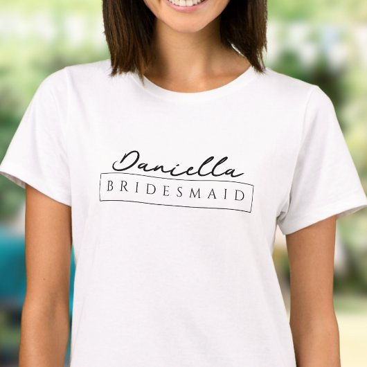 おしゃれなミニマリストのための花嫁友達パーティーTシャツ Tシャツ