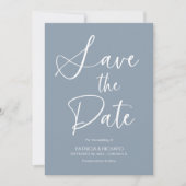 おしゃれなミニマリストのフォトウェディングSave The Date 招待状 (正面)