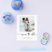 おしゃれなミニマリストの現代的な写真の結婚式のご案内を保存しよう チラシ (シングル)