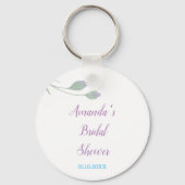 おしゃれなミニマリストの花のウェディングシャワー キーホルダー (正面)