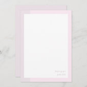 おしゃれなミニマリストパーソナライズ ネーム バイオレット ノートカード (正面/裏面)