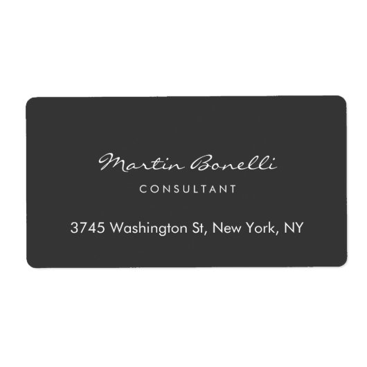 おしゃれなミニマリスト グレー カラー ラベル (正面)