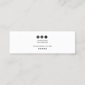 おしゃれなミニマリスト ソーシャルメディア イヤリングカード スキニー名刺 (裏面)