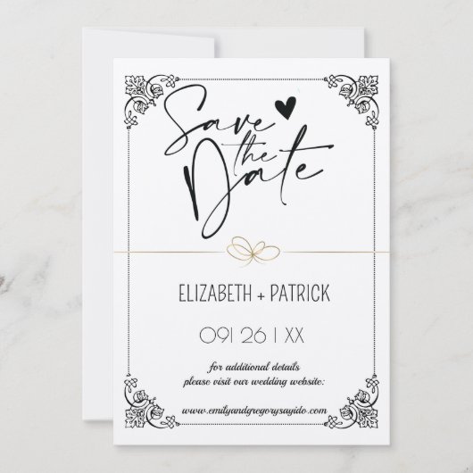 おしゃれなミニマリスト、ラブラブのフクロウたち　大切な日を記念しよう 招待状 (正面)