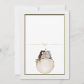 おしゃれなミニマリスト、ラブラブのフクロウたち　大切な日を記念しよう 招待状 (裏面)